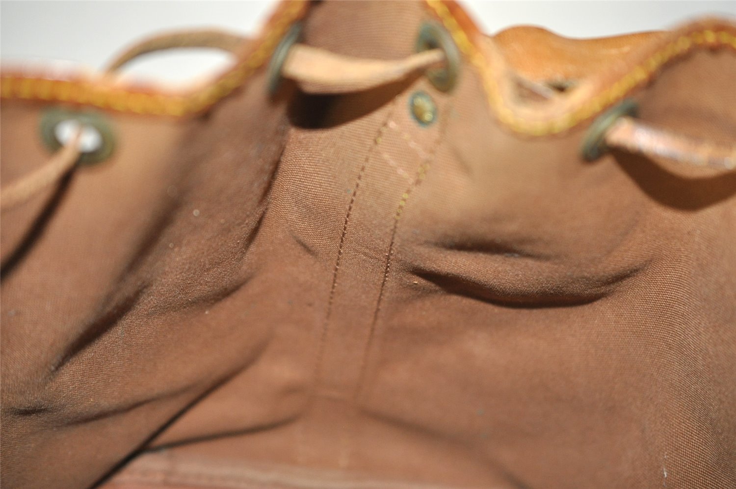 Authentic Louis Vuitton Monogram Petit Noe M42226 Shoulder Drawstring Bag 4324I