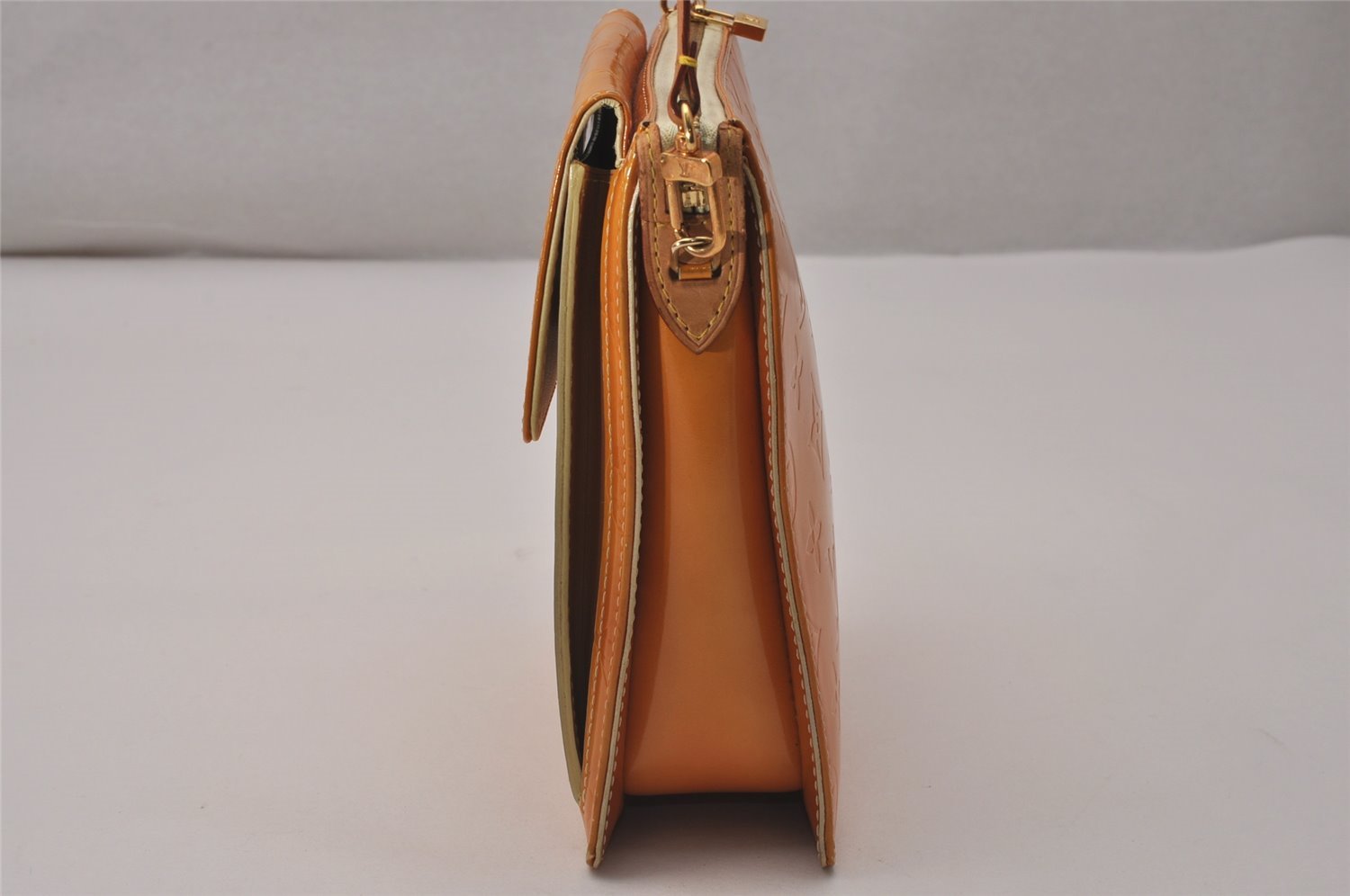 Auth Louis Vuitton Monogram Vernis Mott Shoulder Hand Bag Yellow M91059 LV 4325J