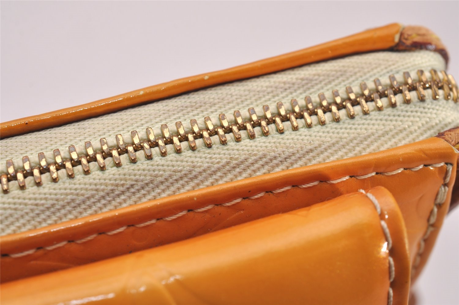 Auth Louis Vuitton Monogram Vernis Mott Shoulder Hand Bag Yellow M91059 LV 4325J