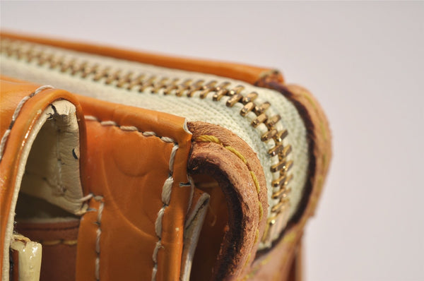 Auth Louis Vuitton Monogram Vernis Mott Shoulder Hand Bag Yellow M91059 LV 4325J