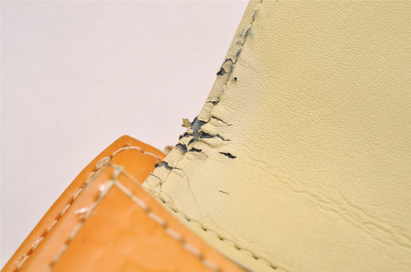 Auth Louis Vuitton Monogram Vernis Mott Shoulder Hand Bag Yellow M91059 LV 4325J