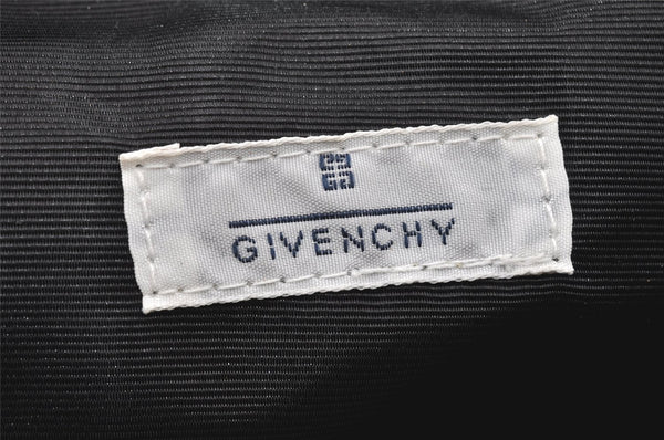 Authentic GIVENCHY Nylon Rhinestone Cometic Pouch Purse Black 4326K