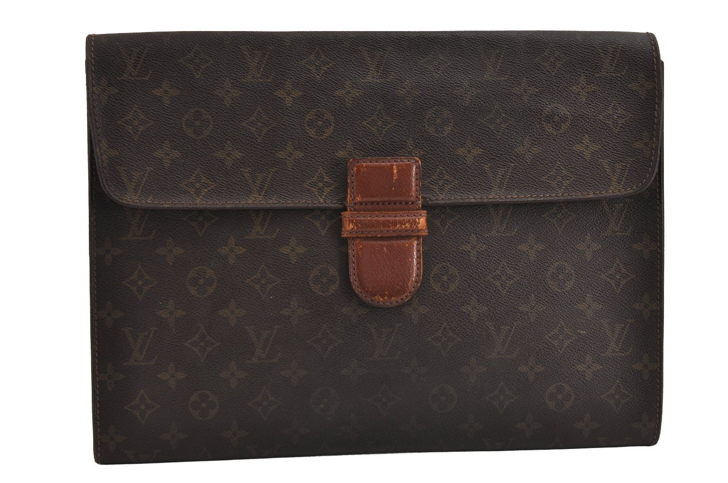 Authentic Louis Vuitton Monogram Poche Ministre Document Case M53445 LV 4329J