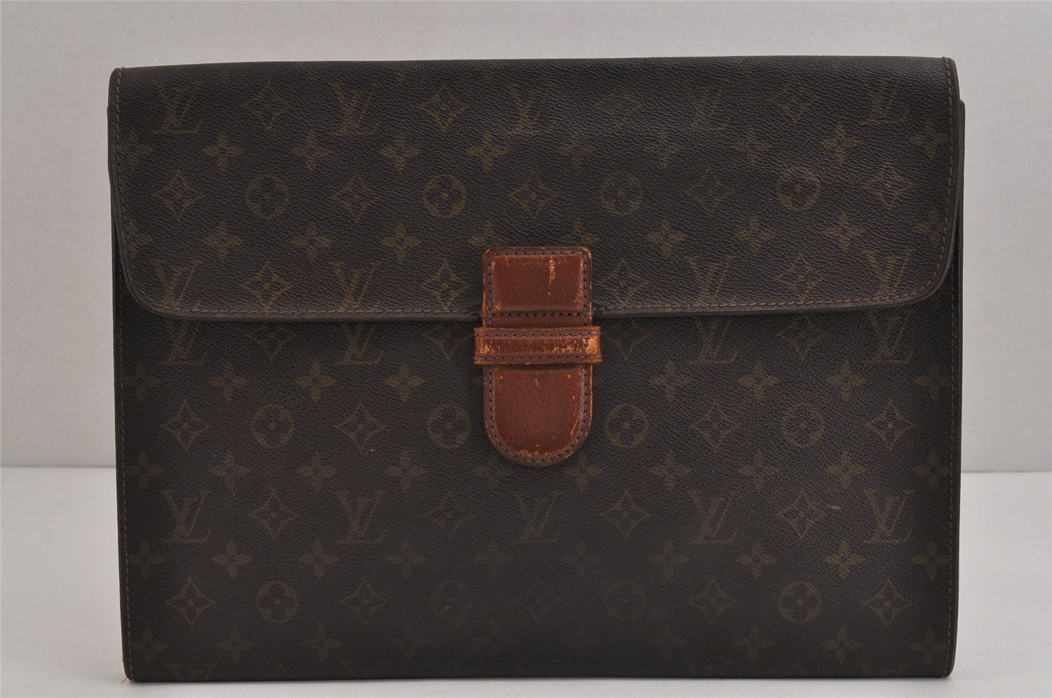 Authentic Louis Vuitton Monogram Poche Ministre Document Case M53445 LV 4329J