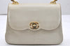Authentic GUCCI Vintage Shoulder Hand Bag Purse Leather White 4329K