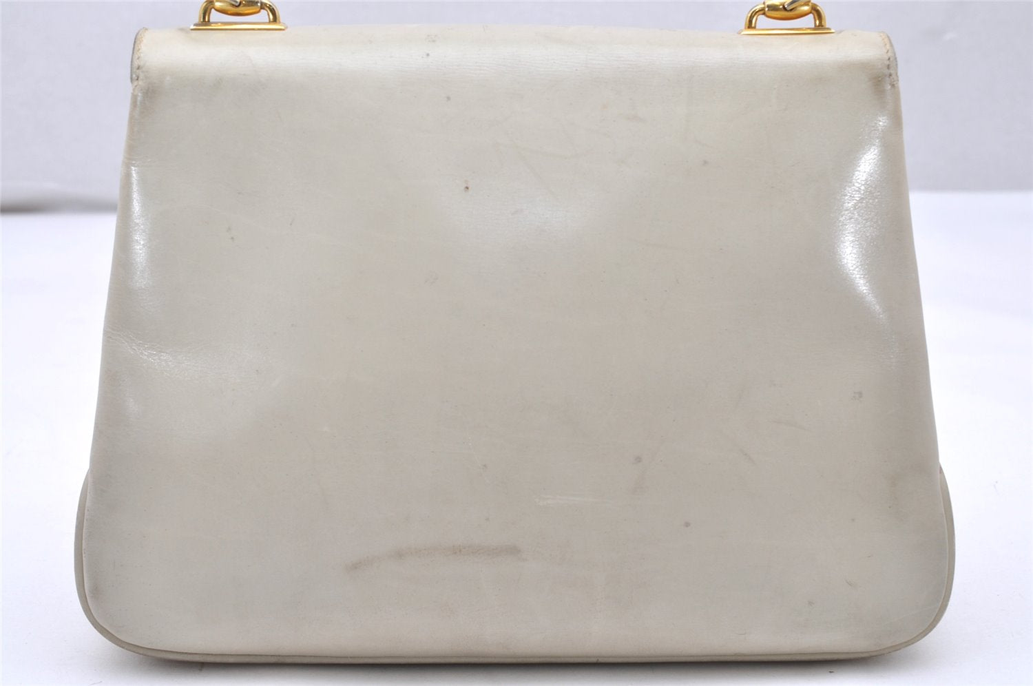Authentic GUCCI Vintage Shoulder Hand Bag Purse Leather White 4329K