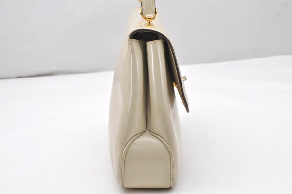 Authentic GUCCI Vintage Shoulder Hand Bag Purse Leather White 4329K