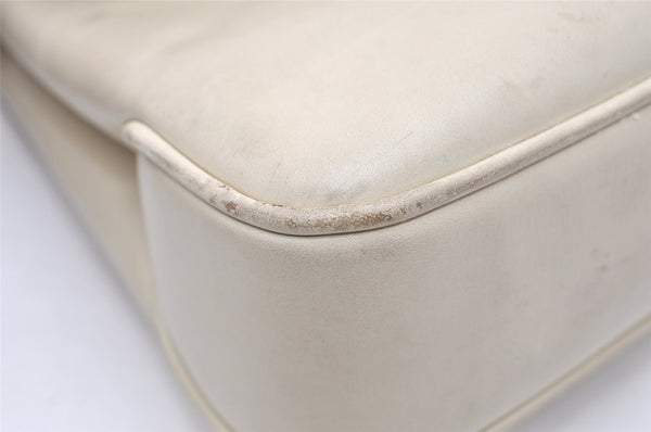 Authentic GUCCI Vintage Shoulder Hand Bag Purse Leather White 4329K