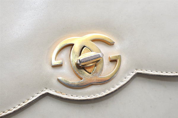 Authentic GUCCI Vintage Shoulder Hand Bag Purse Leather White 4329K