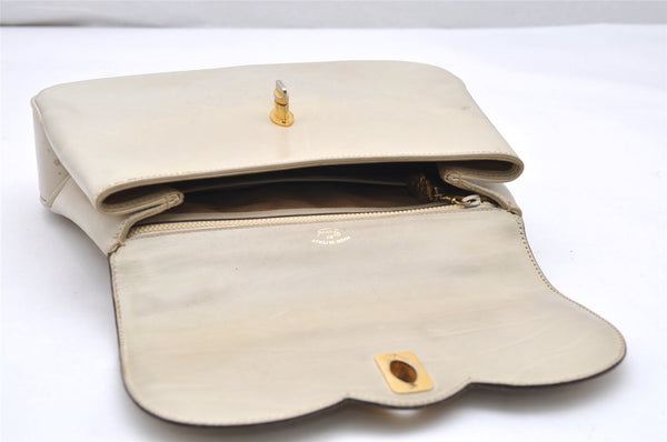 Authentic GUCCI Vintage Shoulder Hand Bag Purse Leather White 4329K