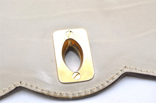 Authentic GUCCI Vintage Shoulder Hand Bag Purse Leather White 4329K
