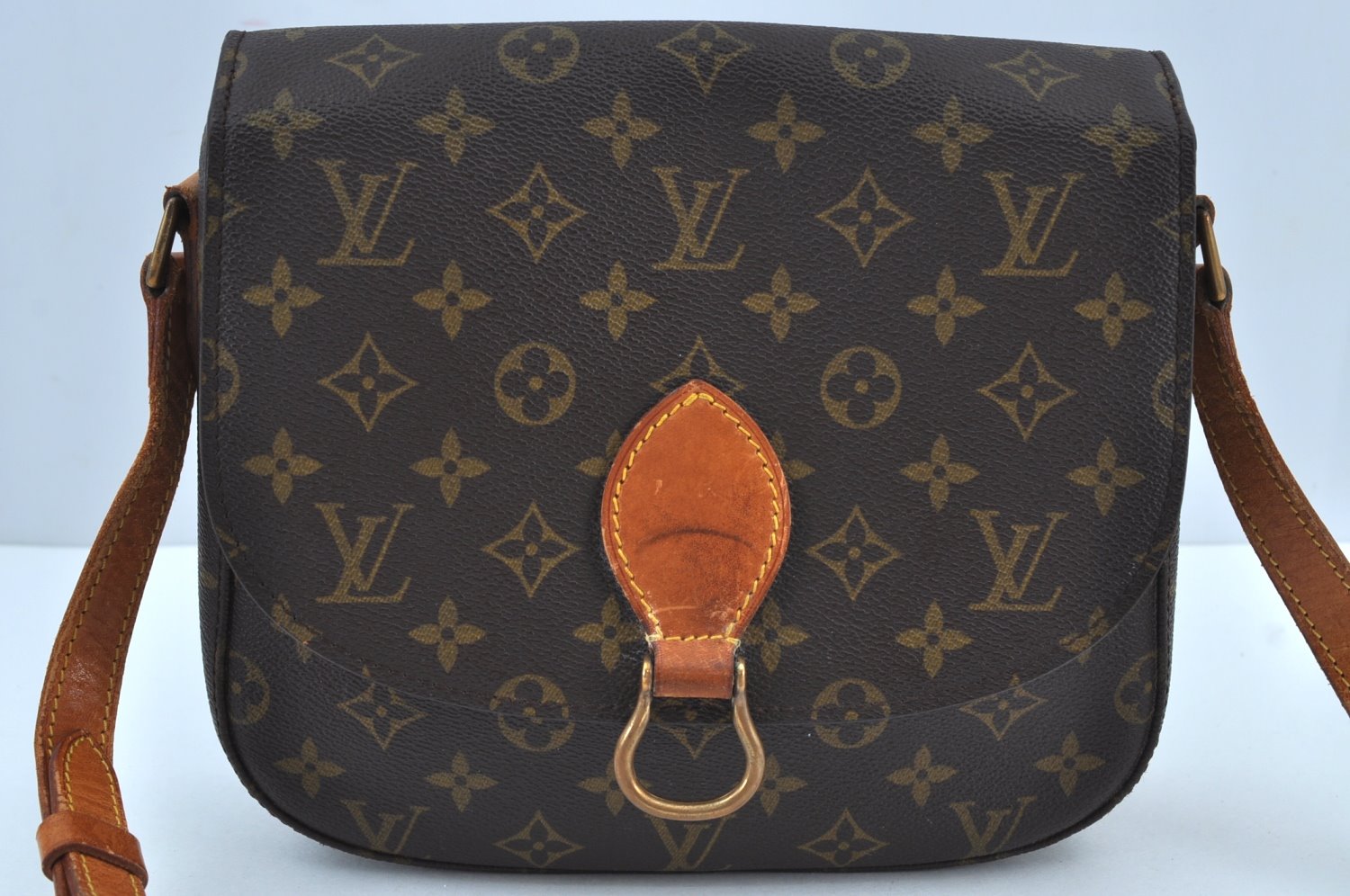 Authentic Louis Vuitton Monogram Saint Cloud GM M51242 Shoulder Cross Bag 4330H
