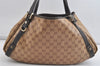 Authentic GUCCI GG Crystal Abbey Tote Bag PVC Leather 293578 Brown 4330K