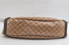 Authentic GUCCI GG Crystal Abbey Tote Bag PVC Leather 293578 Brown 4330K
