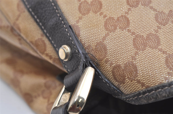 Authentic GUCCI GG Crystal Abbey Tote Bag PVC Leather 293578 Brown 4330K