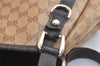 Authentic GUCCI GG Crystal Abbey Tote Bag PVC Leather 293578 Brown 4330K