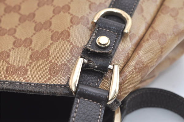 Authentic GUCCI GG Crystal Abbey Tote Bag PVC Leather 293578 Brown 4330K