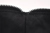 Authentic GUCCI Hand Bag Pouch Purse GG Canvas Leather 0391103 Black Red 4331K