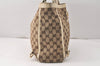 Authentic GUCCI Abbey Hand Tote Bag GG Canvas Leather 141472 Brown Junk 4332K