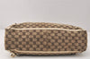 Authentic GUCCI Abbey Hand Tote Bag GG Canvas Leather 141472 Brown Junk 4332K