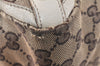 Authentic GUCCI Abbey Hand Tote Bag GG Canvas Leather 141472 Brown Junk 4332K