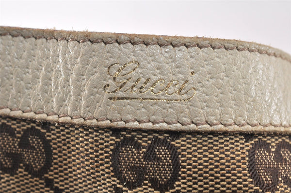 Authentic GUCCI Abbey Hand Tote Bag GG Canvas Leather 141472 Brown Junk 4332K