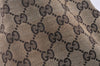 Authentic GUCCI Abbey Hand Tote Bag GG Canvas Leather 141472 Brown Junk 4332K