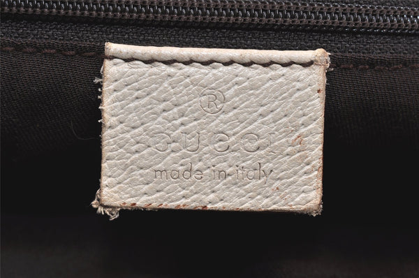 Authentic GUCCI Abbey Hand Tote Bag GG Canvas Leather 141472 Brown Junk 4332K
