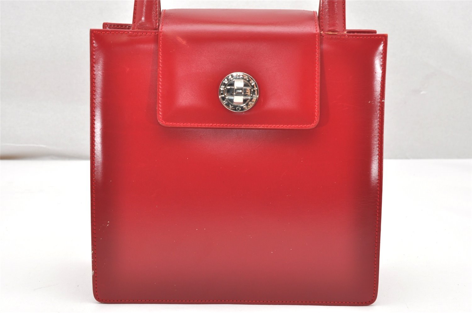 Authentic BVLGARI BVLGARI BVLGARI Leather 2way Shoulder Hand Bag Red 4333K