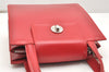 Authentic BVLGARI BVLGARI BVLGARI Leather 2way Shoulder Hand Bag Red 4333K