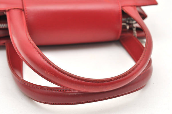 Authentic BVLGARI BVLGARI BVLGARI Leather 2way Shoulder Hand Bag Red 4333K