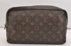 Auth Louis Vuitton Monogram Trousse Toilette 28 Clutch Hand Bag M47522 LV 4334J