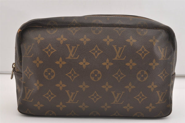 Auth Louis Vuitton Monogram Trousse Toilette 28 Clutch Hand Bag M47522 LV 4334J