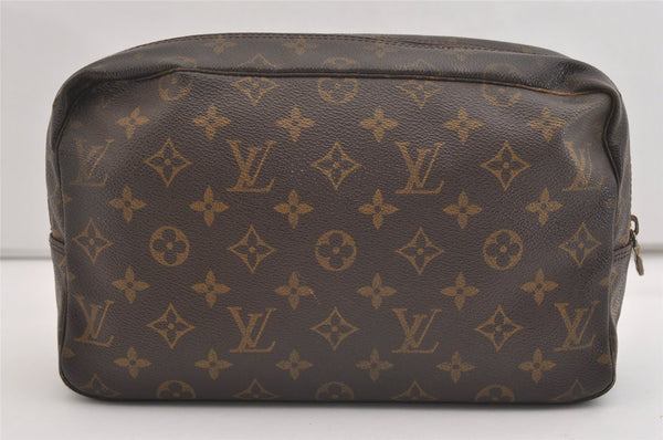 Auth Louis Vuitton Monogram Trousse Toilette 28 Clutch Hand Bag M47522 LV 4334J