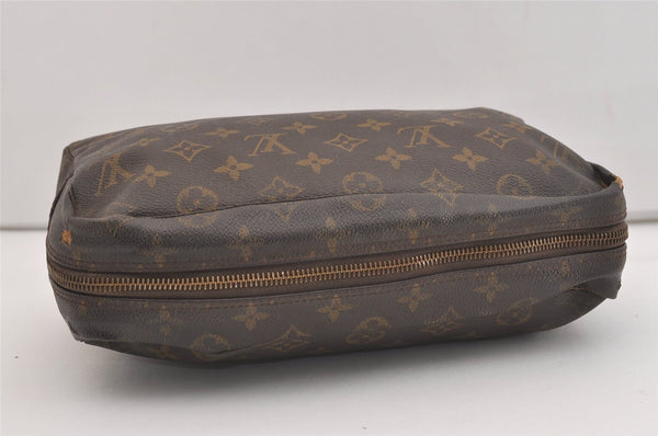 Auth Louis Vuitton Monogram Trousse Toilette 28 Clutch Hand Bag M47522 LV 4334J
