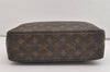 Auth Louis Vuitton Monogram Trousse Toilette 28 Clutch Hand Bag M47522 LV 4334J