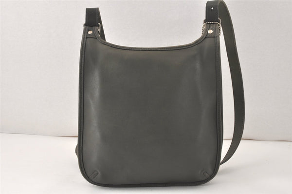 Authentic OLD COACH Vintage Shoulder Cross Bag Leather 9135 Khaki Green 4334K
