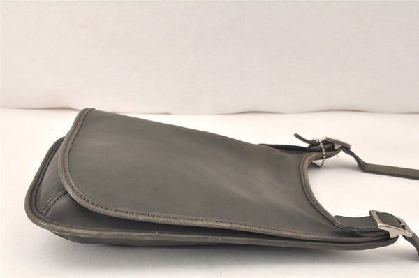 Authentic OLD COACH Vintage Shoulder Cross Bag Leather 9135 Khaki Green 4334K
