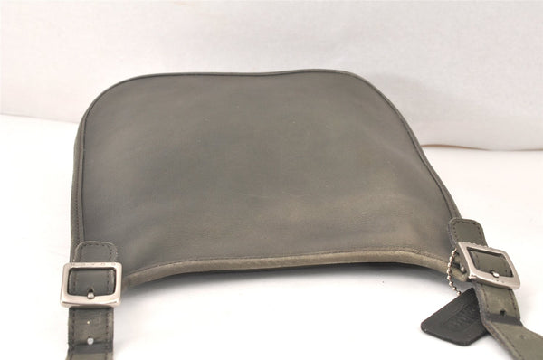 Authentic OLD COACH Vintage Shoulder Cross Bag Leather 9135 Khaki Green 4334K