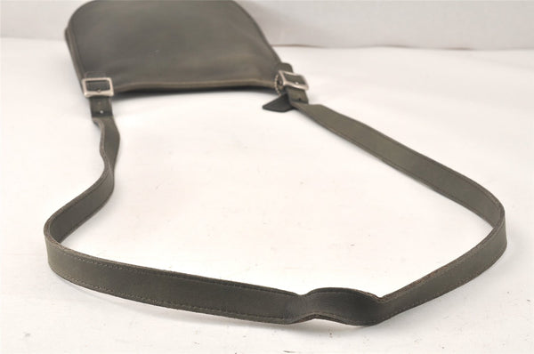 Authentic OLD COACH Vintage Shoulder Cross Bag Leather 9135 Khaki Green 4334K