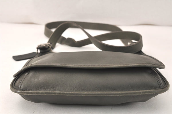 Authentic OLD COACH Vintage Shoulder Cross Bag Leather 9135 Khaki Green 4334K