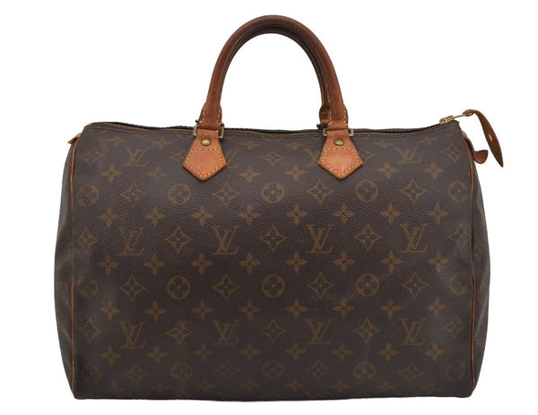 Authentic Louis Vuitton Monogram Speedy 35 Hand Boston Bag M41524 LV 4335J