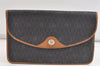 Authentic Christian Dior Honeycomb Clutch Hand Bag Purse PVC Leather Black 4335K