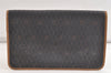 Authentic Christian Dior Honeycomb Clutch Hand Bag Purse PVC Leather Black 4335K