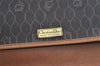 Authentic Christian Dior Honeycomb Clutch Hand Bag Purse PVC Leather Black 4335K