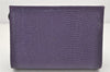 Authentic Salvatore Ferragamo Vara Pouch Purse Leather Purple SF Box Junk 4336K