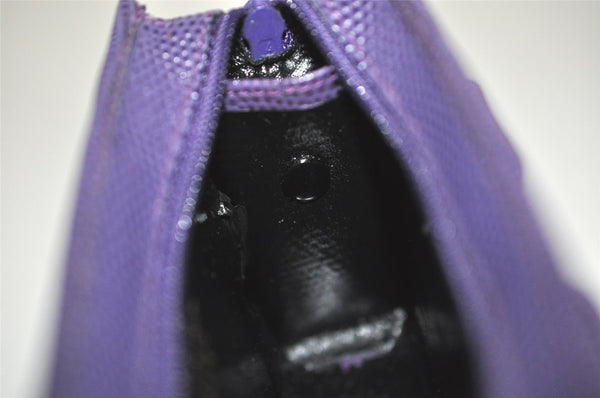 Authentic Salvatore Ferragamo Vara Pouch Purse Leather Purple SF Box Junk 4336K