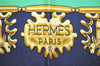 Authentic HERMES Carre 90 Scarf "LES CAVALIERS D`OR" Silk Navy 4337K