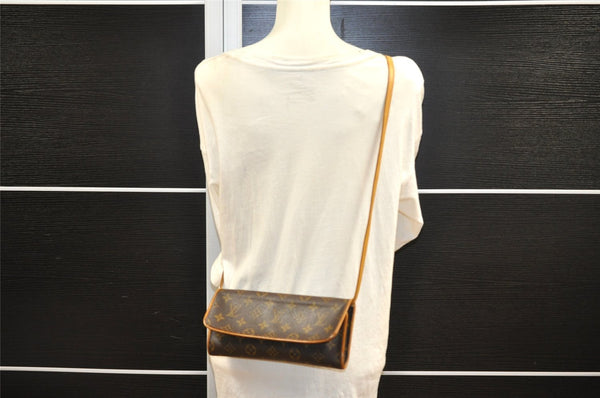 Authentic Louis Vuitton Monogram Pochette Twin GM Shoulder Bag M51852 LV 4338I