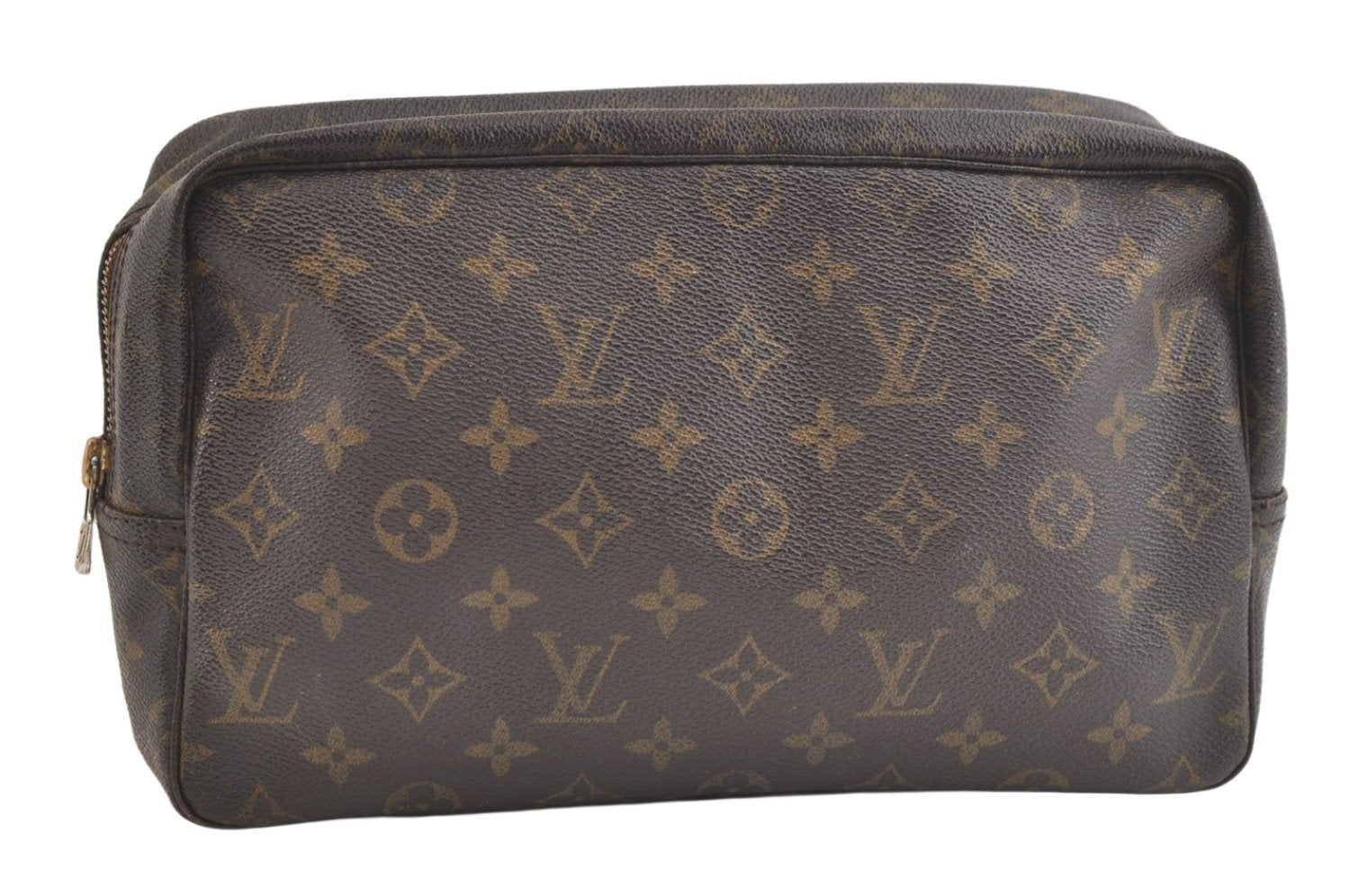 Auth Louis Vuitton Monogram Trousse Toilette 28 Clutch Hand Bag M47522 LV 4338K